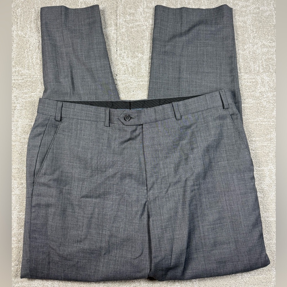 Lauren Ralph Lauren Black Tag Made In Canada Gray Trouser Dress Pant Men 36x32